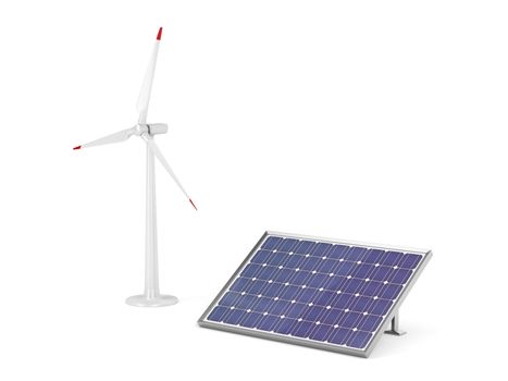 Solar panel and wind turbine for generating clean electricity 