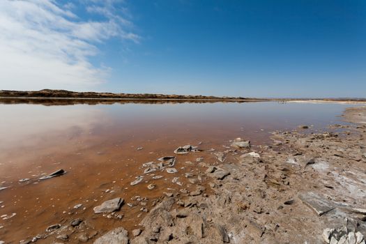 Reflections from Ugab river mouth, Skeleton Coast, Namibia