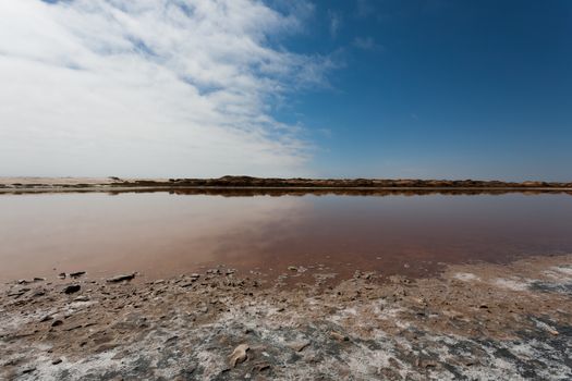 Reflections from Ugab river mouth, Skeleton Coast, Namibia