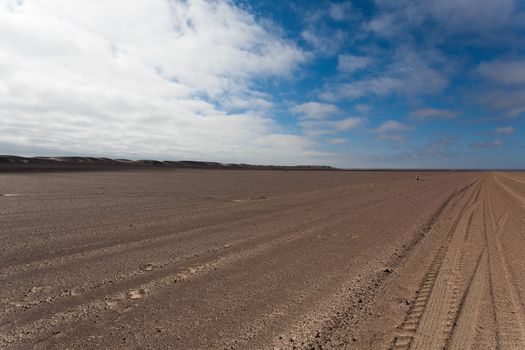 Salt road from Skeleton coast, Namibia