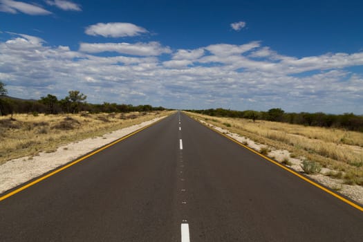 A view from Namibia along the road to Etosha