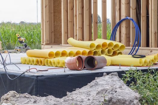 Pipe - construction site. Poland.