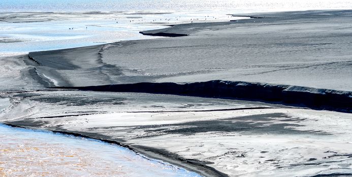 Production waste is accumulated in water.