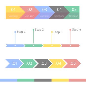 Progress bar statistic concept. Business process step by step. Infographic template for presentation. Timeline statistical chart.