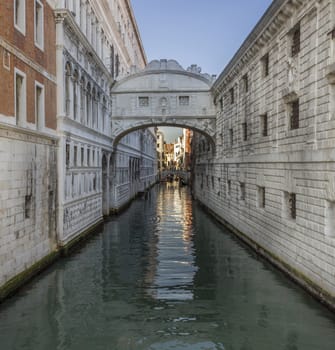 Bridge of Sighs, Ponte dei Sospiri in Venezia, Venice Italy.