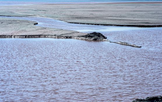 Production waste is accumulated in water.
