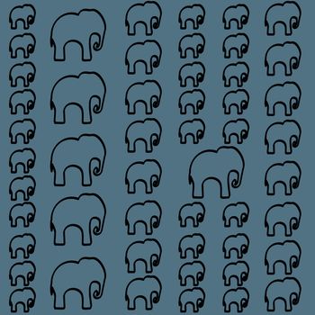 Seamless pattern. Texture with colorful elephants. Can be used for textile, website background, book cover, packaging.