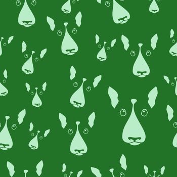 Happy dog bull terrier background. Seamless pattern.