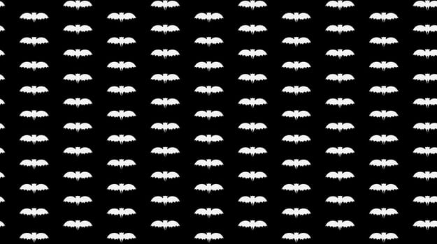 Halloween night seamless pattern swarm of white bat. Beautiful background for decoration halloween designs. Cute minimalistic texture.