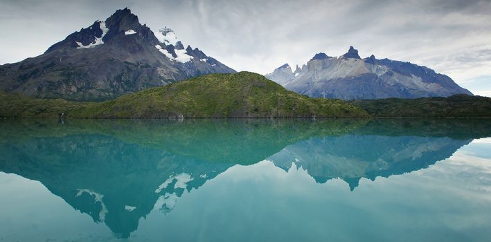 Landscape of the Torres del Paine National Park, Chile, South America