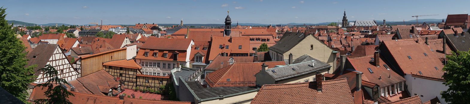 View over the roofs of Bamberg, Bavaria, Germany, Europe