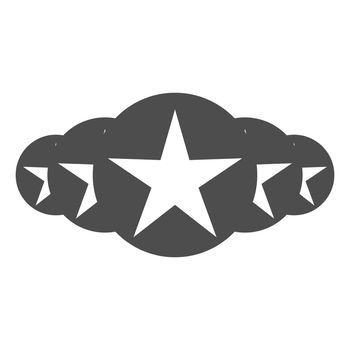 Isolated gray star icons in set, ranking mark. Modern simple favorite sign, decoration symbol for website design, web button, mobile app.