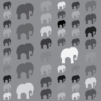 Seamless pattern. Texture with colorful elephants. Can be used for textile, website background, book cover, packaging.