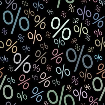 Percent seamless business tax background. Discount illustration. Economic finance promotion pattern