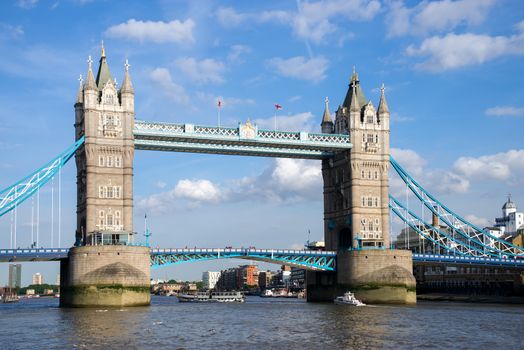 View of Tower Bridge from the River Thames