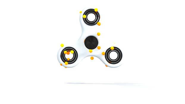 Abstract background with hand spinner. 3d rendering