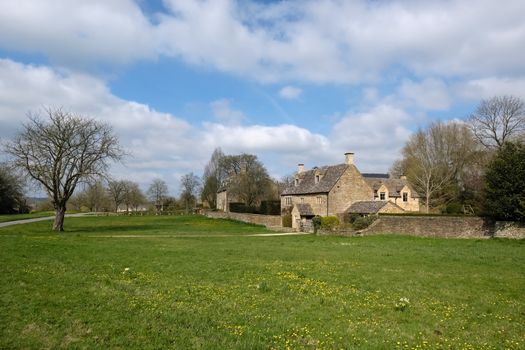 Picturesque Wyck Rissington Village in the Cotswolds