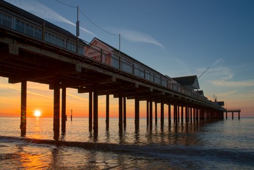 Sunrise over Southwold Pier