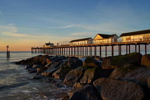 Sunrise over Southwold Pier