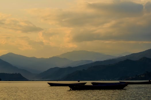 blue sky have cloud in winter season ,thai land ,have feeling happy , and sihouette style