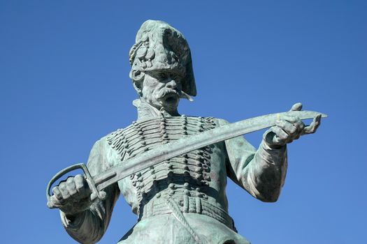 Statue of Oreg Huszar in Budapest