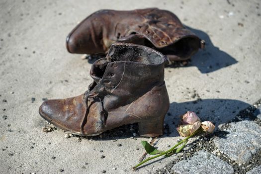 Iron Shoes Memorial to Jewish People Executed WW2 in Budapest