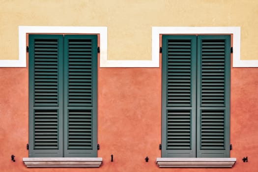 Symmetrical Shutters on a Building in Desenzano del Garda