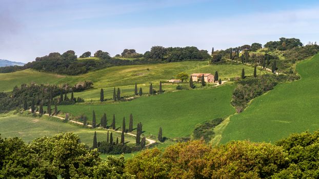 Scenery of Val d'Orcia in Tuscany