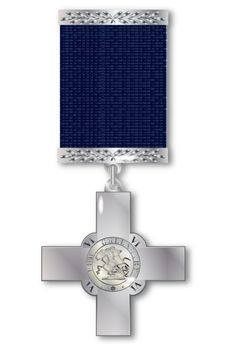 The George Cross medal awarded for exceptional bravery to both the military and civilians