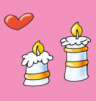 Two accase candles
