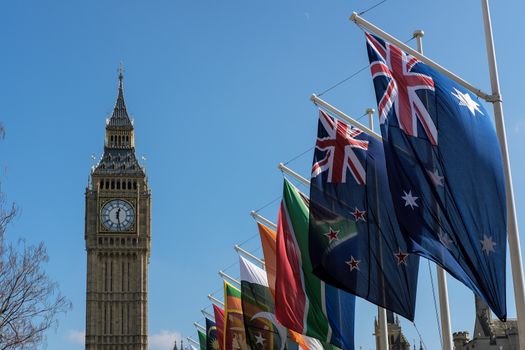 View of Big Ben across Parliament Square