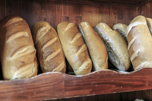 group of bread in a backery