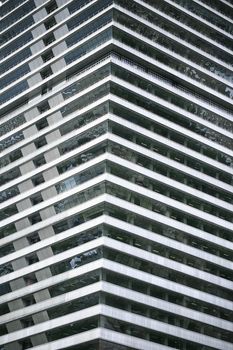 Detail of buildings with glass windows