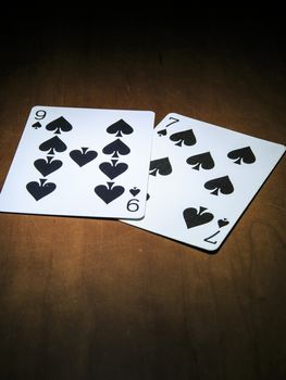 playing cards , cards of spades