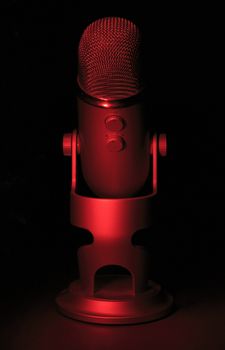 Vintage silver MIc with red color