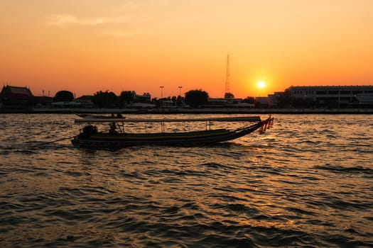 Landscape of Chao Phraya River in Bangkok, Thailand