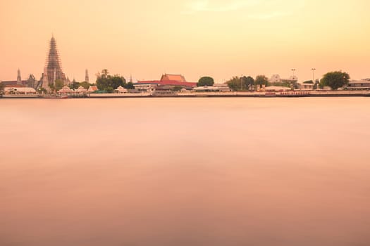 Landscape of Chao Phraya River in Bangkok, Thailand