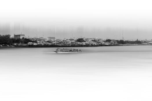 Abstract landscape in black and white