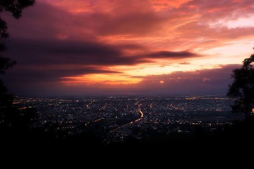 Chiang Mai cityscape, Thailand