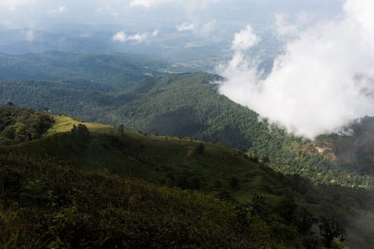 Landscape from Kew Mae Pan Nature Trail located at Chiang Mai