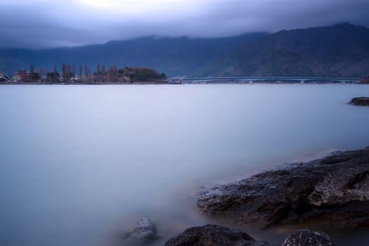 Landscape of Kawaguchi lake
