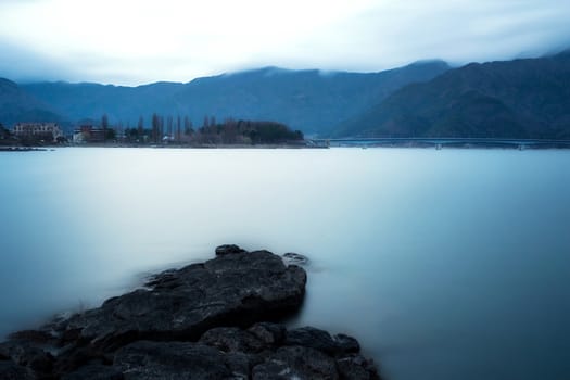 Landscape of Kawaguchi lake