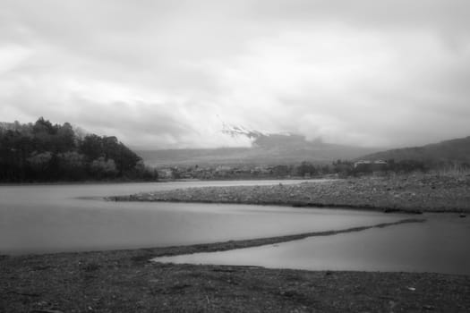 Landscape of Kawaguchi lake