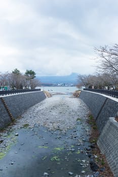 Landscape of Kawaguchi lake