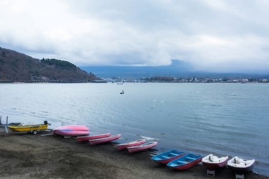 Landscape of Kawaguchi lake