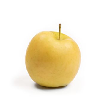 Apple isolated on a white background. Apple isolated on a white, Golden Delicious.
