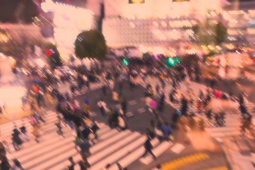 Shibuya crossing in abstract