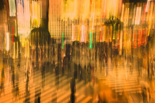 Shibuya crossing in abstract