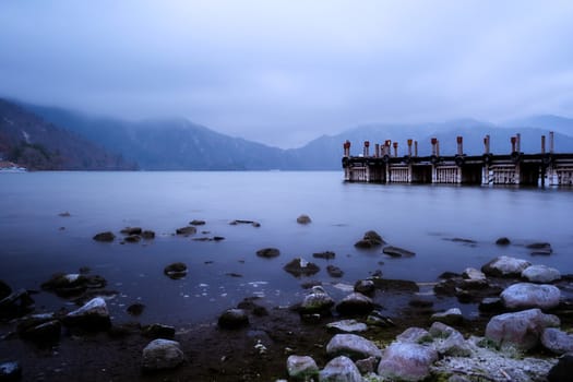 Chuzenji lake in Nikko, Japan