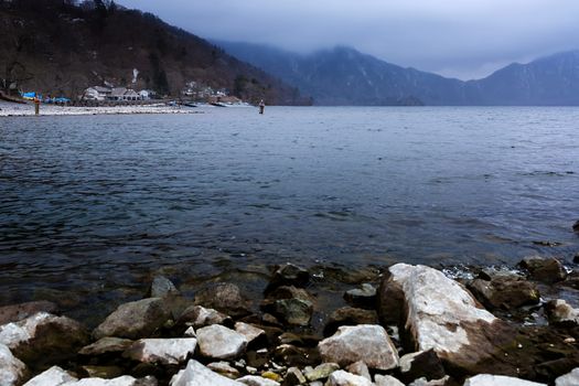 Chuzenji lake in Nikko, Japan